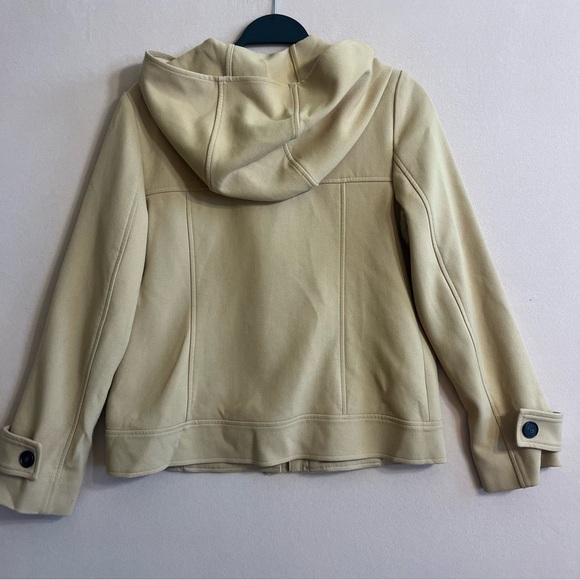 Shoshanna Tan Toggle Hooded Swing Jacket Coat Tan size‎ 8 Classic and Chic - Picture 9 of 14